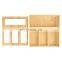 Bamboo Kitchen Plastic Bags Storage Ziplock Bag Storage Organizer with Slider