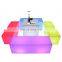 cubo blanco Illuminated glow portable plastic LED Sofa set led furniture bar chair and table outdoor event garden patio party