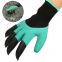 Rubber Lawn Worker Gloves Horticultural Creative Comfortable Latex Garden Gloves with Claws