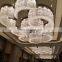 Customized large round chandelier flush mount k9 crystal chandelier