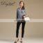 Wholesale Italy Fine Autumn Knitted Jumper V Neck Cashmere Wool Blend Sweater