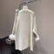 A rich girl's cloak coat with a loose design for autumn and winter, a petite wool woolen coat with a bow on both sides