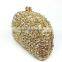 customized high-end tree shape gold crystal clutch bag