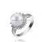 Simple design and cheape price pearl ring for women