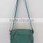 plain style waterproof nylon material green shoulder bags ladies 2016