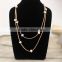 NE2382 Fashion Freshwater Pearl Beaded Suede Cord Necklace