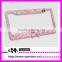 Pricess pink bow tie attchment diamond License Plate Frame Car accessories Auto OEM Cute