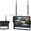 100% Factory Digital Wireless Reversing Type 4 Channel Wireless Reverse 2 Camera with 7'' Quad Monitor