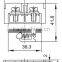 JF5-6 universal 6mm din rail terminal block