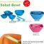 Natural and cute bamboo salad bowl , high quality dinner set