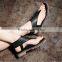 Multifunctional women sandals 2015 flat high quality stylish flat sandals for wholesales XT-DA0743