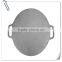 Black Round Cast Iron BBQ Grill Pan