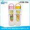 2016 hot sale plastic fruit water bottle, joyshaker bottle water