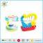 Strong ABS material cartoon musical play set,music drum & harp or prumpet & drum
