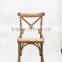 Popular wooden cross back cafe chair for wedding and banquet