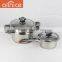 Multi-functional stainless steel cooking pot saucepan milk pot with steamer for food and 3 layer capsuled bottom
