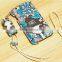 Printed Mobile Phone Case With Sling Rope Cute Cartoon Print Leather Case For iPhone 6
