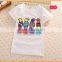 South Korea's Korean cotton short sleeved T-shirt casual summer new girls cartoon bird sequined top