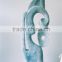 Green Abstract Statue White Marble Hand Carving Sculpture For Garden, Home, Street, Decoration And Restaurant
