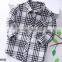 Wholesale children boys new model cotton custom plaid shirts for kids