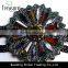 Multi color Charming jewellry multi layer chain glass flower alloy bangle bracelet fashion jewelry for women and men