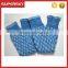 V-42 Crochet knitted simple large blue and medium blue baby leg warmer with grid