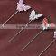 Lively Butterfly Design Fashionable Crystal Metal Pins Muslim Hijab Scarf Pins Women Popular Shawls Brooch Pins China Wholesale