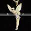 18k gold angel wing crystal wedding necklace