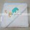 Customer logo applique soft cotton terry baby hooded towel