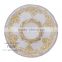 SAMYO 13" Home Decorative Wedding Catering Gold flower charge plate