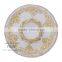 SAMYO 13" Home Decorative Wedding Catering Gold flower charge plate