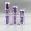 bright gold purple color 100ml acrylic plastic bottles for skin beaching cream,cosmetic packaging made in China,pet bottle pump