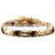 Noproblem P021 FDA gold scalar energy tourmaline stainless charm fashion health magnetic bracelets