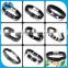 Fashion Engrave embossing jewelry stainless steel clasp for leather bracelet