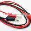 Alligator connector toothless 27.5mm alligator clips with rubber boot