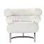 Genuine Leather BIBENDUM ARMCHAIR with stainless steel base