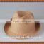 Fashionable Orange Beige Brown Paper Made Fedora Hat