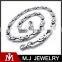 Hot Selling Polishing Silver Link Chain Jewelry Mens Punk Stainless Steel Byzantine Necklace