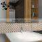 MB SMS04 Decorative Bathroom Tile Crackle and Wavy Glass Tile Mix Natural Stone Mosaic Tile Mosaic Design
