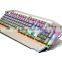 metal gaming mechanical keyboard with metal keycaps