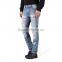 Biker Jeans Blue Denim jeans pantalon (LOTK011)