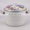 High Quality Blue Rose Flower Decal Printing Enamel Steamer Pot