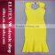 2015 HOT high-quality yellow sexy mermaid bandage dress