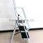 4 Steps ladder with side rail retractable ladder