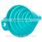 2016 hot sell easy storage collapsible silicone funnel