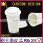 Christmas wholesale cheap Double wall ceramic tumblers, travel coffee mug with silicone lid