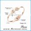 Fashion Bracelets Titanium Steel Rose Gold Tone Diamond Charm Bracelet For Women