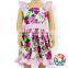fashion summer floral baby girls flutter sleeve dress