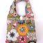 Wholesale Reusable Foldable Portable Folding Tote Shoulder Shopping Bag with small pouch