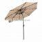 Hot Sale Outdoor Steel Frame Patio Solar Umbrella with LED light